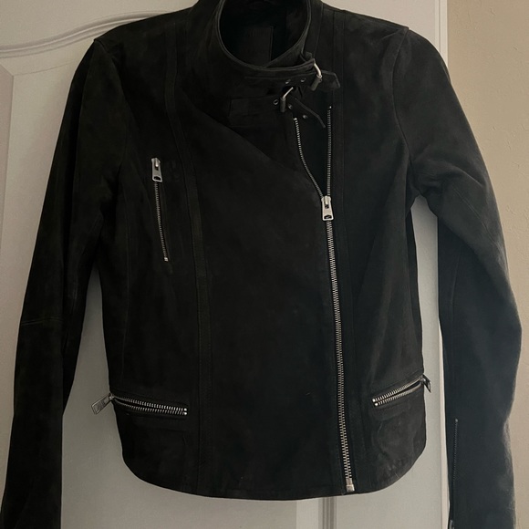 ALL SAINTS SUEDE MOTO JACKET - Picture 2 of 3